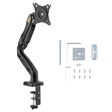 Imagem de Pkfinrd Suporte de mesa ajustável para monitor de TV com rotação de 360 graus, suporte de mesa para tela de 17 a 27 polegadas