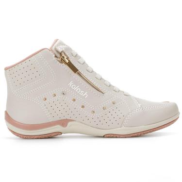 Imagem de Tênis Feminino Botinha Hades Kolosh - Rosa/Bege