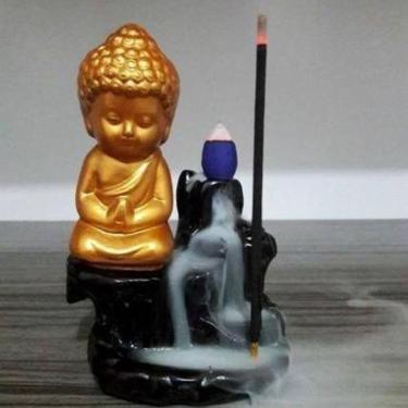 Imagem de Incensário Cascata Budinha +10 Incensos Cones