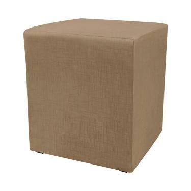 Imagem de Puff Zelda Quadrado Multiuso 43x43x43cm Tecido  Suede Café