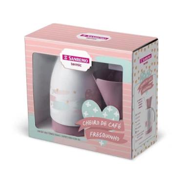 Imagem de Sanremo - Conjunto de Bule Térmico Plástico Cuidar de 700ml e Suporte para Filtro TAM102, Linha Termic