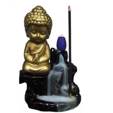 Imagem de Incensário Cascata Blackflow Budinha Bronze - Decoração