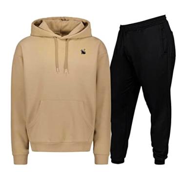 Imagem de Conjunto Moletom Masculino Blusa De Frio E Calça Masculina Estampada Opice (GG, Bege OP 01 Preto E Cal Preta)