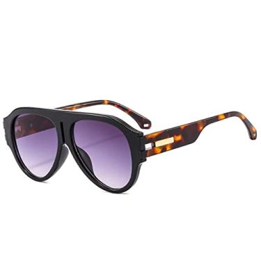 Imagem de Óculos de Sol Quadrado Feminino Vintage Grande Armação Tons Masculino Tendência Design Óculos de Sol de Luxo UV400 Óculos Grandes Gafas Óculos, preto cinza, A