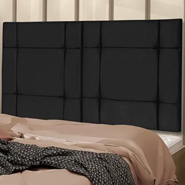 Imagem de CABECEIRA CAMA CASAL BOX 140cm Estofada ELLEGANCY Preto