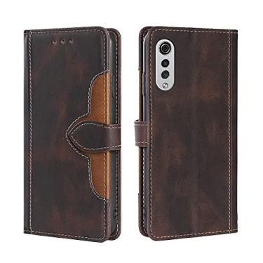 Imagem de HONGYAN Capa de telefone Para lg veludo pele sentir chapéu de palha fivela magnética caso de telefone de couro Capa protetora