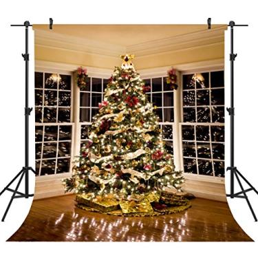 Imagem de OUYIDA Tema de Natal 5X7FT CP sem costura pano de fundo para fotografia de fundo de vinil impresso por computador pano de fundo SD768C, Clear, 10'x10'