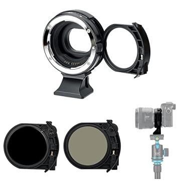 Imagem de JJC Adaptador de montagem de filtro EF-EOS M com densidade neutra variável ND e filtro CPL polarizador circular, conversor de lente de foco automático para lente de montagem Canon EF/EF-S para EOS M50 M6 Mark II M5 M200 M100