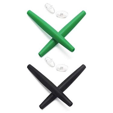 Imagem de Mryok 2 pares de meias de substituição para óculos Oakley Crosshair 1.0 – Verde escuro e preto