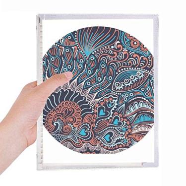 Imagem de Caderno abstrato sem costura com textura de peixe animal diário de folhas soltas recarregável, papelaria