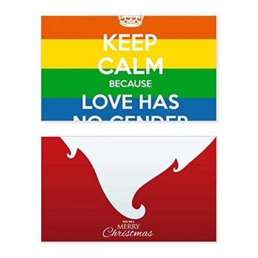 Imagem de Rainbow Gay Lésbica LGBT Feriado Feliz Natal Cartão de parabéns Natal Letra Mensagem