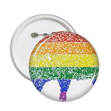Imagem de Emblema de arco-íris gay lésbica lésbica LGBT broche botão decoração acessório 5 peças