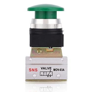 Imagem de Interruptor de botão para válvula mecânica pneumática de 3 posições G1/8 MOV-03A para equipamentos mecânicos, equipamentos têxteis, dispositivos médicos, processamento de alimentos, etc.