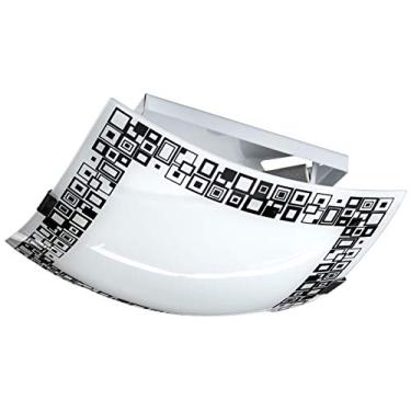 Imagem de Plafon Sobrepor Quadrado, Attena, 1313 Peq Pt, Preto