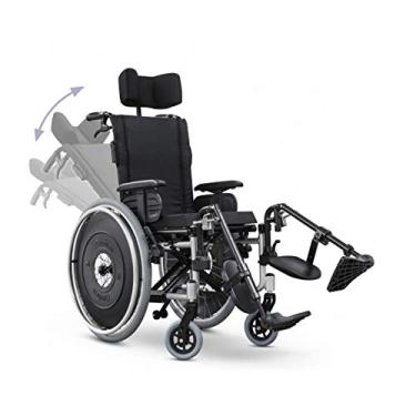 Imagem de Cadeira de Rodas Manual Dobrável em Alumínio modelo Avd Reclinável - Ortobras-46x45x45cm-Preta