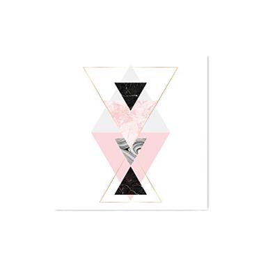 Imagem de Arte Maníacos Quadro Decorativo Geométrico Triângulos Ampulheta - 50x50cm