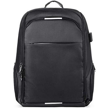 Imagem de Mochila de ombro Mochila masculina de carregamento USB multifuncional para laptop, tecido oxford impermeável e respirável