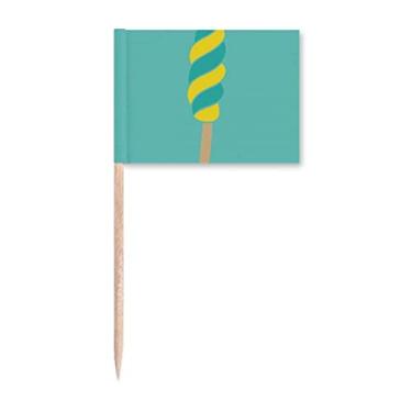 Imagem de Bandeiras de palito de palito de sorvete e verde amarelo para decoração de festa