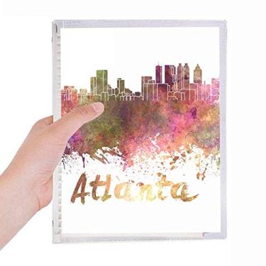 Imagem de Caderno de aquarela Atlanta America City com folhas soltas e diário recarregável