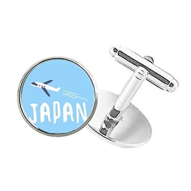 Imagem de DIYthinker Abotoaduras com clipe de punho redondo para viagens de avião japonês