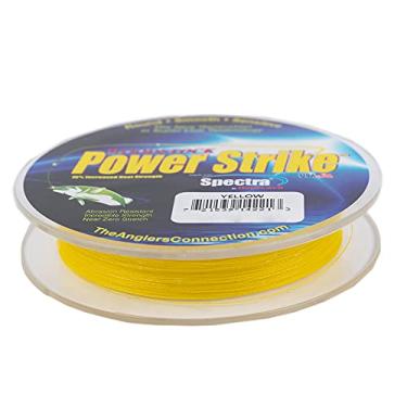 Imagem de PARACORD PLANET Linha de pesca Spectra Power Strike – Resistente à abrasão – Incrível resistência – quase zero esticável amarelo, verde, branco 130 metros disponível 9 kg, 13,6 kg, 22,7 kg