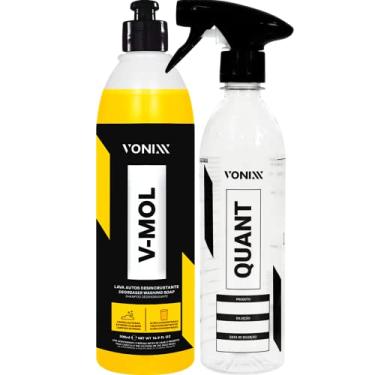 Imagem de Kit Shampoo Desengraxante Lava Autos Neutro Sujeira Pesada V-Mol 500ml + Quant Pulverizador de Medida Vonixx