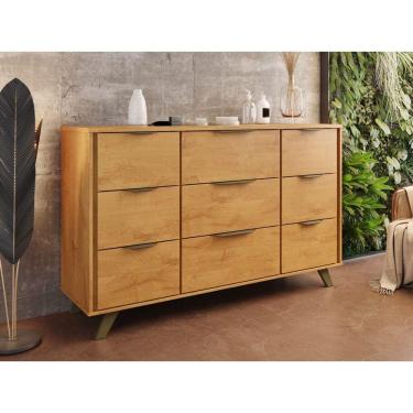 Imagem de Cômoda Buffet 9 Gavetas - Olimpia-Peroba - Móveis Europa