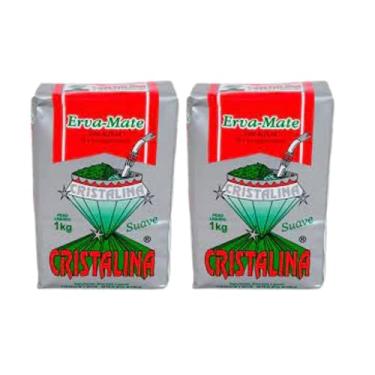 Imagem de Kit 2 Erva Mate Para Chimarrão Cristalina Suave 2pct de1kg cada