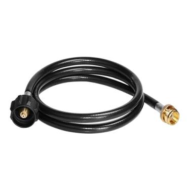 Imagem de Generic Mangueira de propano com adaptador, mangueira de extensão de propano, conector de tanque de gás, adaptador de recarga de propano para churrasqueiras, 6 PÉS