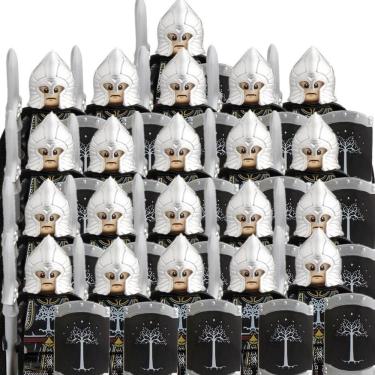 Imagem de 21pcs/lot cruzado romano comandante soldados cavaleiros medievais