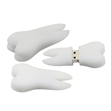Imagem de Pen Drive USB em forma de dente de 128 GB, pen drive USB, pen drive USB 2.0, disco USB, pen drive, pen drive, pen drive, pen drive, cartão de memória, armazenamento externo, armazenamento USB, unidade USB 2.0 (branca)