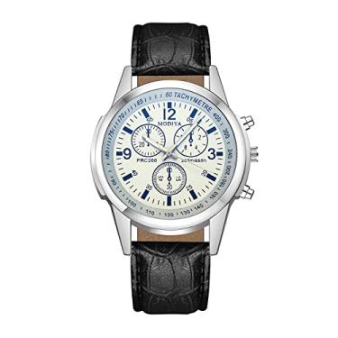 Imagem de Relógio de pulso analógico masculino de aço inoxidável com pulseira de cinto e quartzo, relógios de titânio, C, One Size