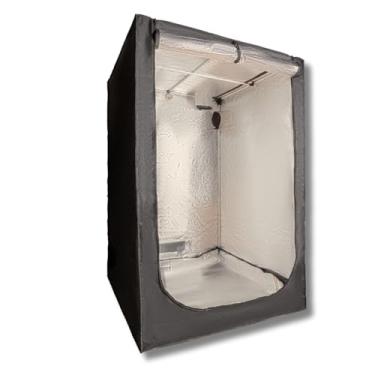 Imagem de Estufa Grow de Cultivo Indoor Cultivando Sustento 120 (Tamanho 120x120x200cm) Cabine Barraca para Kit Grow com material reflexivo Mylar 600 cor preta