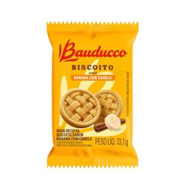 Imagem de Biscoito Bauducco Sabor Banana com Canela 13,9g - Caixa Com 400 Sachês