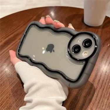 Imagem de Para iPhone 14 13 12 11 Pro Max XS X XR SE 7 8 Plus Capa antiderrapante ondulada borda curva transparente macia anti-queda lente capa de filme, preta, para iPhone XR