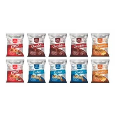 Imagem de Kit 10 Biscoitos Sortidos Fit Com Whey Protein Wheyviv 45g