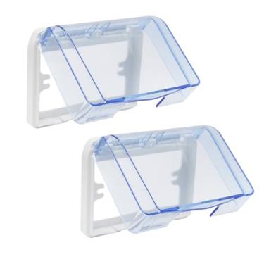 Imagem de Fielect Capa de tomada à prova de intempéries para uso externo Plug and Receptacle Protector, FLT20200623C-0072, 2 Pcs 125x78mm Blue 118 Type