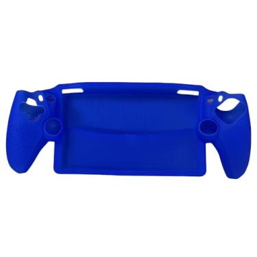 Imagem de Capa de proteção de silicone para console de jogos PS5 Portal, capa macia à prova de quedas, capa antiarranhões para console de jogos portátil para controle PS5 (azul)/829