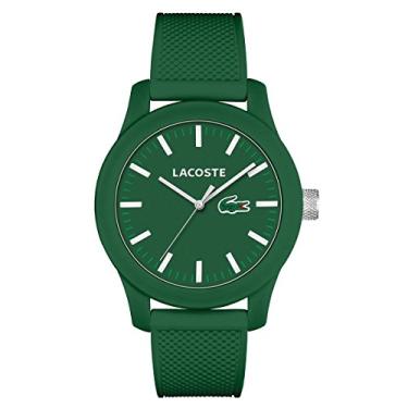 Imagem de Lacoste Relógio masculino 2010763 Lacoste.12.12 verde resina com pulseira de silicone, Verde, 2010763-12/12