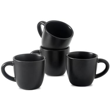 Imagem de Hasense Conjunto de 4 xícaras de cappuccino de 200 ml, perfeitas para latte, americano, café mocha e chá, xícaras de café de cerâmica ideais para festa, café, casa e cozinha, pode ir ao micro-ondas e