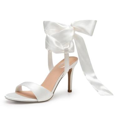 Imagem de Trary Salto preto, salto preto para mulheres, salto com tiras pretas, salto gatinho com cadarços, salto agulha de 8,5 cm, salto feminino de largura larga, salto com laço para mulheres, saltos pequenos