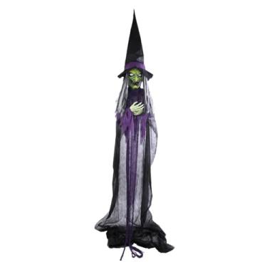Imagem de Boneco Decorativo para Festas de Halloween de Bruxa Vanda 40cm Som Movimento e Luzes