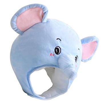 Imagem de Chapéu de pelúcia Cosplay Headwear Orelhas Capuz Chapéu Nozes falsas para artesanato Chapéu de elefante de pelúcia Chapéu criativo Chapéu de Halloween Engraçado PP Enchimento de algodão Flor de morang