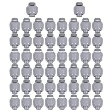 Imagem de Conector líquido apertado 1/5.1 cm - Conexões de conduíte elétrico não metálico, encaixe de conduíte de PVC listado pela UL (reto, pacote com 50)