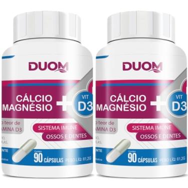 Imagem de Duom, KIT 2 CÁLCIO + MAGNÉSIO + VITAMINAS K2 E D3 COM 90 CÁPSULAS - DUOM