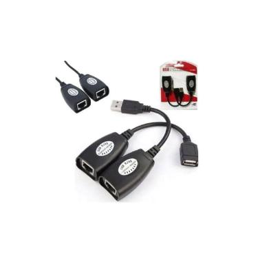 Imagem de Adaptador Extensao Xtrad Usb Cabo Rede Rj45 Cat5 Cat6