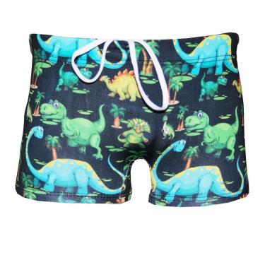 Imagem de Sunga Boxer Infantil Praia Menino Piscina Natação Dinossauro