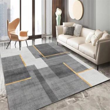 Imagem de Tapete Sala de estar Sofá Mesa de centro Tapete de chão Decoração de quarto de luxo Tapetes macios para casa Tapete grande de flanela 1.180 x 280 cm 71 x 110 pol.