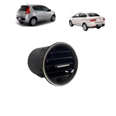 Imagem de Difusor Ar Lateral Painel Palio Grand Siena Preto Com Cromado - AutoPl