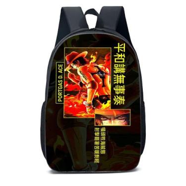 Imagem de Mochila Escolar Infanto Juvenil Anime One Piece Ace Pirata Novidades 0